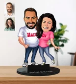 Kişiye Özel Çift Karikatür Biblo thumbnail 1