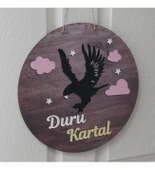 Kartal Figürlü Bebek Ahşap Kapı Süsü thumbnail 2