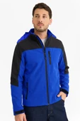 Çift Renkli Kapüşonlu Softshell Mont thumbnail 1
