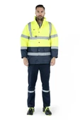 Çift Renkli Reflektörlü Hi - Vis İş Kabanı thumbnail 7