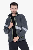 Reflektörlü İş Poları Neon Sarı Fermuarlı thumbnail 4