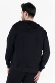 Diagonel Kapüşonlu Fermuarlı Sweatshirt thumbnail 8
