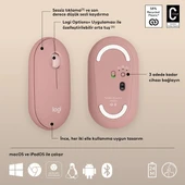 LOGITECH PEBBLE M350S PEMBE KABLOSUZ SESSİZ MOUSE 910-007014 thumbnail 1