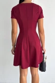 Fit Kesim Basic Kısa Kollu Mini Elbise DNV-000092 thumbnail 2