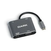 Hytech HY-USBC83 4K@30Hz Gri Metal 2xUSB3.0, 1xUSB thumbnail 2