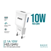 Phixi PCH201 Basic 2.1A Şarj Adaptörü thumbnail 1