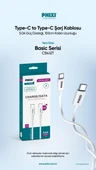Phixi Basic CB412T Type-C to Type-C USB Şarj Kablosu thumbnail 3