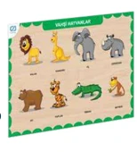 Ahşap Vahşi Hayvanlar Eğitici Set thumbnail 2