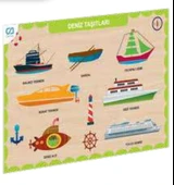 Ahşap Deniz Taşıtları Eğitici Set thumbnail 2