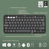 LOGITECH PEBBLE TÜRKÇE Q KLAVYE VE MOUSE 920-012245 thumbnail 2