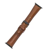 Apple Watch Uyumlu Deri Kordon 38-40-41mm RTST2EF Taba thumbnail 3