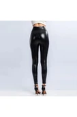 Kadın Deri Tayt Yüksel Bel thumbnail 3
