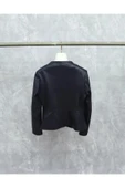 Kadın hakiki deri slim fit ceket thumbnail 5