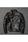 Eskitme Biker mont Hakiki deri thumbnail 7