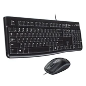 Logitech MK120 Usb Q Siyah Kablolu Klavye + Mouse Set thumbnail 1