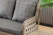Zigonzi  Vilza, 3+1+1 Rattan Bahçe Mobilyası, Cappuccino thumbnail 3