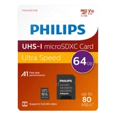 PHILIPS 64GB MICRO SDXC 80 MB/S C10 FM64MP45B/00 thumbnail 2