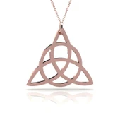 Triquetra Gümüş Kolye - Rose thumbnail 1