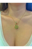 316L Çelik Zincirli Fleur Kolye thumbnail 2