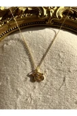 Ra Gözü Gümüş Kolye Gold & Silver thumbnail 5