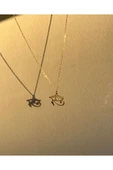 Ra Gözü Gümüş Kolye Gold & Silver thumbnail 4