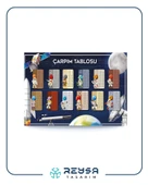 Uzay Temalı Çarpım Tablosu Posteri 35x50cm thumbnail 1