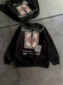 Bisiklet Yaka Baskılı SweatShirt - Siyah thumbnail 2