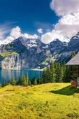 İsviçre Alp Dağları Temalı Oval Magnet thumbnail 6