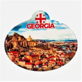 Gürcistan Tiflis Oval Magnet thumbnail 1