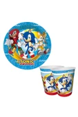 Sonic Temalı Karton Tabak Bardak 8'li thumbnail 1