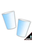Makaron Karton Bardak, 8 Adet - Mavi thumbnail 2