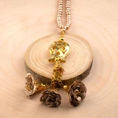 Laleli Güllü Tesbih Gold (99lu - 6mm) thumbnail 2