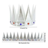 Yumuşak Gümüş Kral Tacı 55 cm thumbnail 2