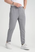 Premium Oxford Örme Regular Fit  Duble Paça Erkek Pantolon- Gri thumbnail 6
