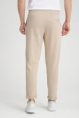 Premium Oxford Örme Regular Fit Duble Paça Erkek Pantolon- Bej thumbnail 4