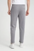 Premium Oxford Örme Regular Fit  Duble Paça Erkek Pantolon- Gri thumbnail 3