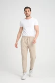 Premium Oxford Örme Regular Fit Duble Paça Erkek Pantolon- Bej thumbnail 7