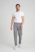 Premium Oxford Örme Regular Fit  Duble Paça Erkek Pantolon- Gri thumbnail 5