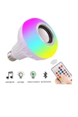 RGB Bluetooth Hoparlörlü Led Ampul 500 Lümen E27 Kumandalı thumbnail 3