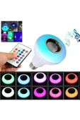 RGB Bluetooth Hoparlörlü Led Ampul 500 Lümen E27 Kumandalı thumbnail 2