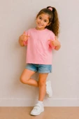 Kız Çocuk Basic kısa Kollu T-Shirt thumbnail 12