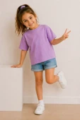 Kız Çocuk Basic kısa Kollu T-Shirt thumbnail 4
