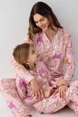 RolyPoly Kız Çocuk Gömlek Pijama Açık Pembe thumbnail 1