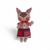 Kedi Hanım Patchwork Benekli Kulak Bez Bebek thumbnail 1