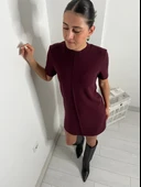 Abbra Kadın Yumuşak Mini Elbise thumbnail 9