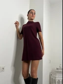 Abbra Kadın Yumuşak Mini Elbise thumbnail 8