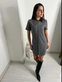 Abbra Kadın Yumuşak Mini Elbise thumbnail 2