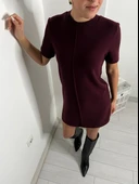 Abbra Kadın Yumuşak Mini Elbise thumbnail 10