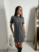 Abbra Kadın Yumuşak Mini Elbise thumbnail 3