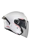 MT Cosmo Sv Solid A0 Parlak Beyaz Açık Kask thumbnail 3